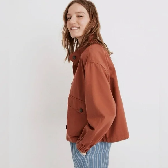 MADEWELL Bayview Balloon Sleeve Lightweight Jacket Size S - Picture 2 of 11